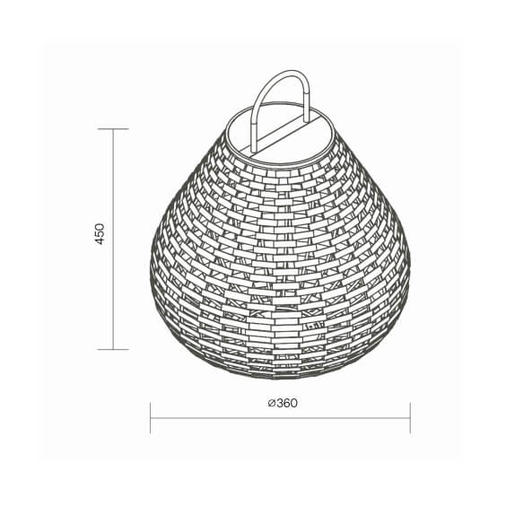 Plet Ø 36 cm Lampada da terra outdoor Maytoni - Agof Store