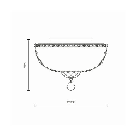 Maytoni Basfor Ø 30 cm wall ceiling lamp - Agof Store