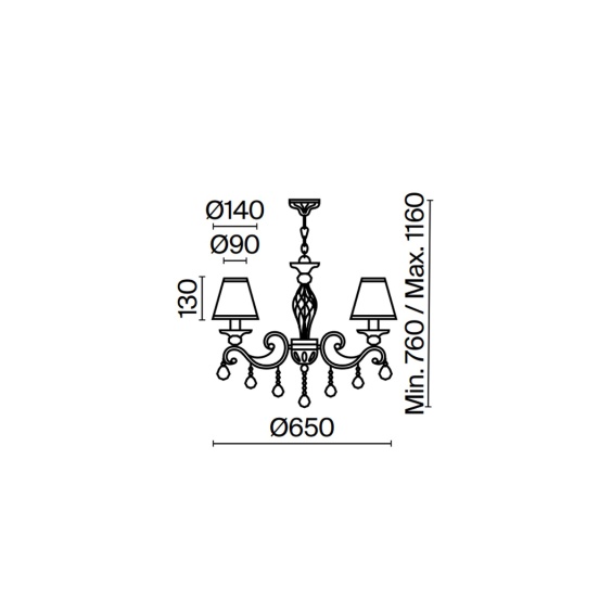 Grace Ø 65 cm Lampada a sospensione Maytoni - Agof Store