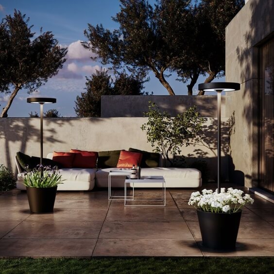 Zafferano Poldina Reverso Solar L portable floor lamp - Agof Store