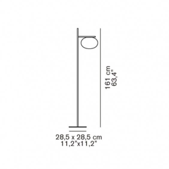 Oluce Alba 382 floor lamp - Agof Store