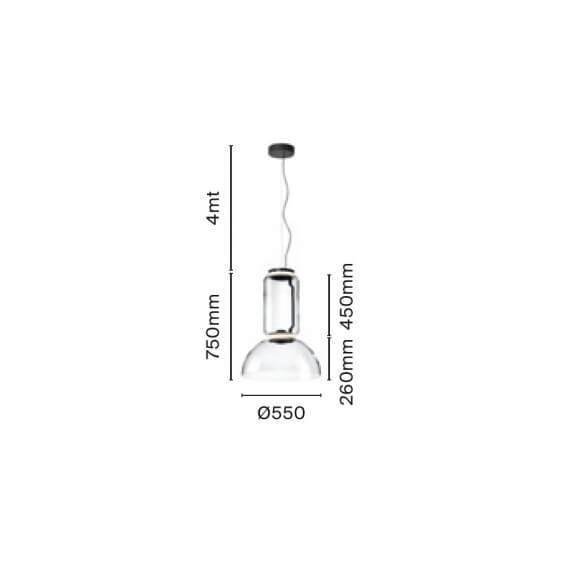Flos Noctambule 1 Low Cylinder & Bowl Pendant Lamp - Agof Store