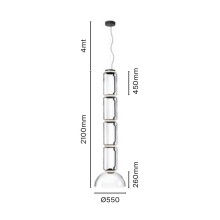 Flos Noctambule 4 Low Cylinders & Bow Pendant Lamp - Agof Store