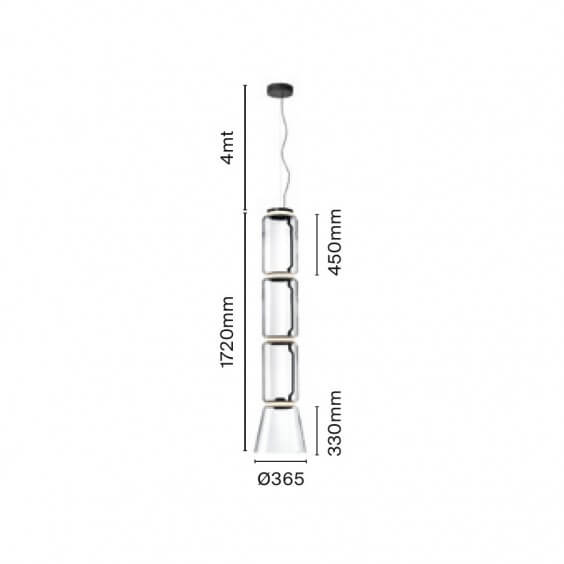 Flos Noctambule 3 Low Cylinders & Cone Stehleuchte - Agof Store