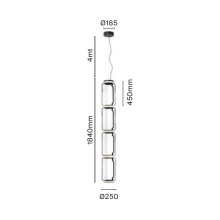 Flos Noctambule 4 Low Cylinders Pendant Lamp - Agof Store