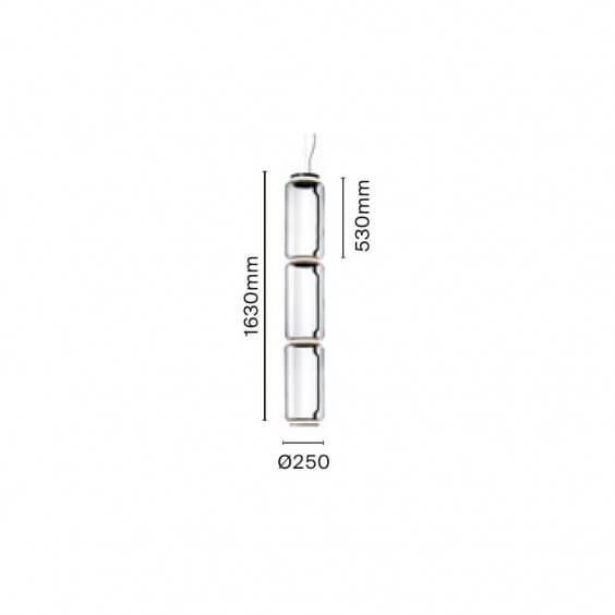 Flos Noctambule 3 High Cylinders lampada a sospensione - Agof Store